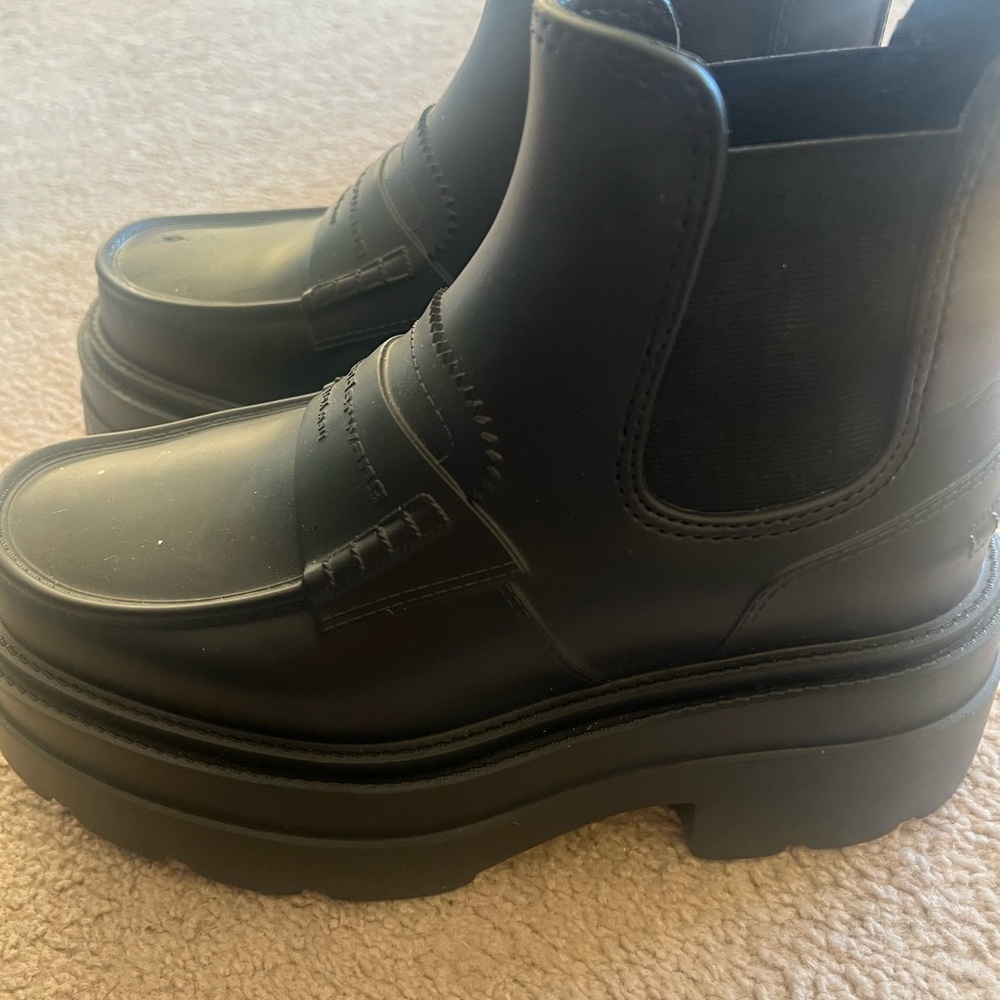 Alexander Wang Black Platform Ankle Boots - Picture 6 of 7